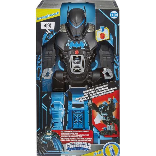  DC Super Friends Bat-Tech Batbot, Transforming 2-in-1 Batman Robot and Playset with Lights and Sounds for Kids Ages 3-8 Multi