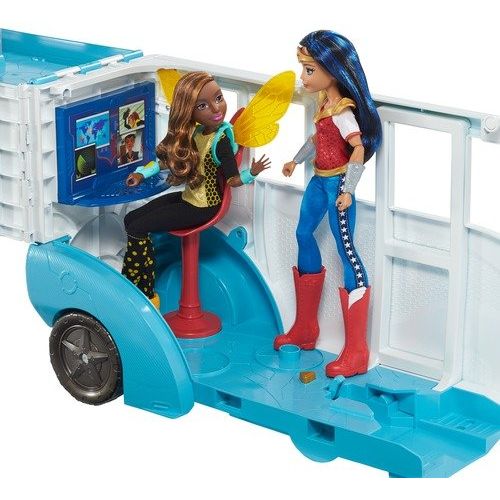  DC Super Hero Girls Action Doll Feature Bus, 12