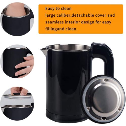  [아마존베스트]DCIGNA Electric Tea Kettle, 1L Stainless Steel Travel Kettle, Portable Hot Water Kettle, Auto Shut-off & Fast Boiling, Dry Protection, Suitable For Coffee, Tea, 1000W