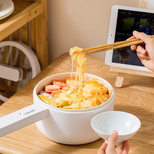  [아마존베스트]DCIGNA 1.5L Electric Hot Pot, Noodle Cookers, Mini Electric Saute Pan, Mini Hot Pot, Ceramic Non-stick Coating, Suitable For Steak, Egg, Porridge, Ramen, Oatmeal, Soup with Tempera