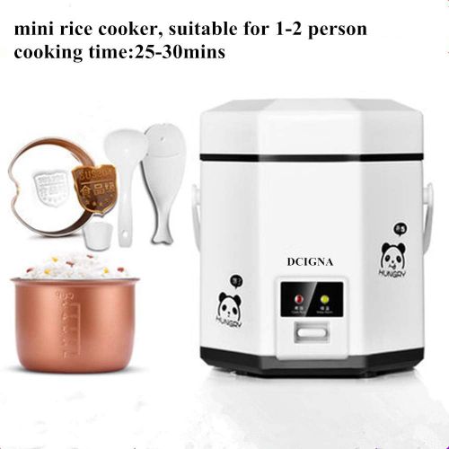  [아마존베스트]DCIGNA 1.2L Mini Rice Cooker, Electric Lunch Box, Travel Rice Cooker Small, Removable Non-stick Pot, Keep Warm Function, Suitable For 1-2 People - For Cooking Soup, Rice, Stews, Gr