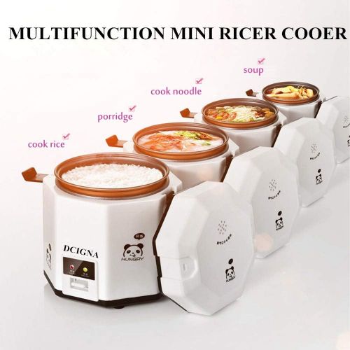  [아마존베스트]DCIGNA 1.2L Mini Rice Cooker, Electric Lunch Box, Travel Rice Cooker Small, Removable Non-stick Pot, Keep Warm Function, Suitable For 1-2 People - For Cooking Soup, Rice, Stews, Gr