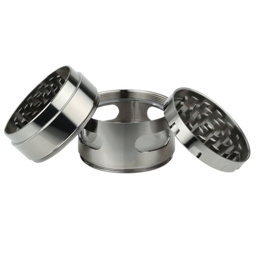  DCOU Premium Grinder 2,2 Zoll 4 Stueck Tabak Muehle mit Pollen Faenger haltbare Zink-Legierung Herb Grinder Spice Grinder (Gunmetal)