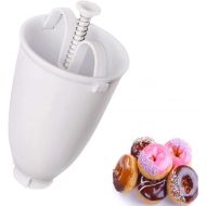 DCS Plastic Doughnut Donut Maker Machine Mold DIY Tool Kitchen Pastry Making Bake Ware Stainless Steel White