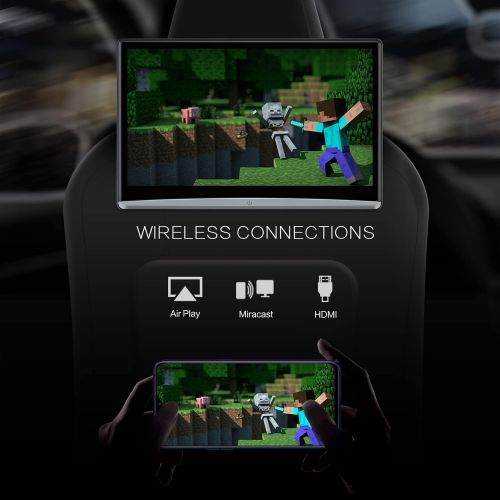  [아마존베스트]DDAUTO 12.5 Android 9.0 Car Headrest Video Player with WiFi TV Monitor Touch Screen, Support Netflix YouTube Sync Screens Phone Mirroring Bluetooth FM-DD125S