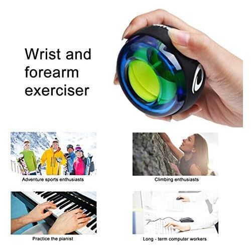  [아마존베스트]DDDD store Energy Ball for Hand and Arm Muscles Training with Grip Band and Highly Resistant Plastic Housing - Manual Trainer, Rotating Ball