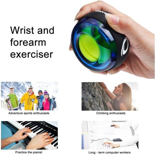  [아마존베스트]DDDD store Energy Ball for Hand and Arm Muscles Training with Grip Band and Highly Resistant Plastic Housing - Manual Trainer, Rotating Ball