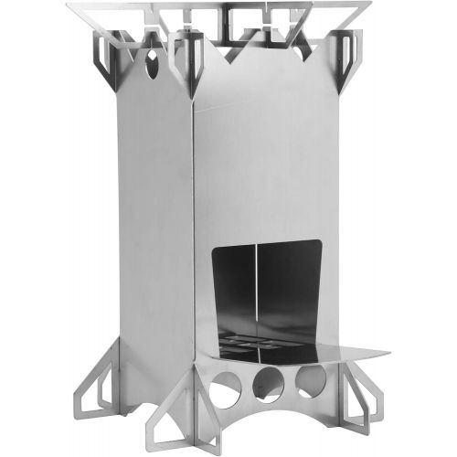  DDGD Burning Stove Outdoor Portable Stainless Steel Folding Wood Burning Stove Firewoods for Hiking Camping, Easy to use and Carry