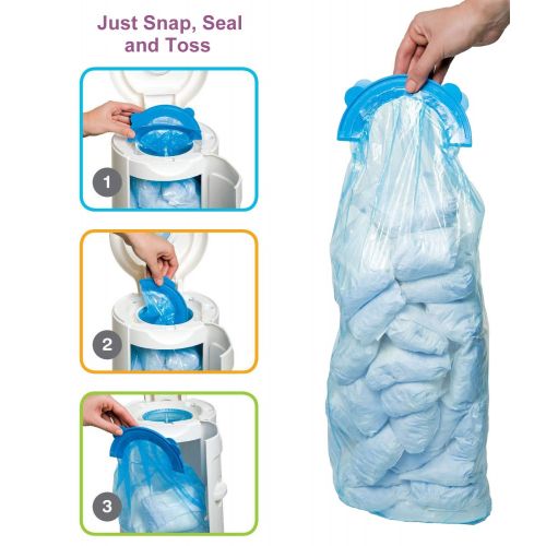  [아마존베스트]DDM Diaper Pail Refill Bags, Fully Compatible with Arm&Hammer Disposal System Seal and Toss Diaper Pail Refills，1020 Counts, 34 Bags