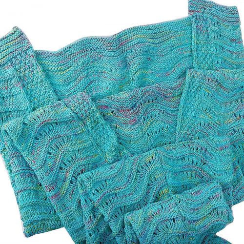  DDMY ＤDMY Mermaid Tail Blanket Crochet Mermaid Blankets Seasons Warm Soft Handmade Sleeping Bag Best Birthday Christmas gift For Kids Teens Adult 74x35 Mint Green