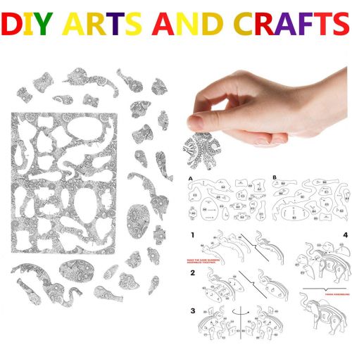  DDMY 3D Coloring Painting Puzzles Set DIY Arts and Crafts for Girls & Boys-Perfect Creativity Kit & Ideal Kids and Adults Gifts! -STEM Educational Assembly Toys (10pack): Toys & Ga