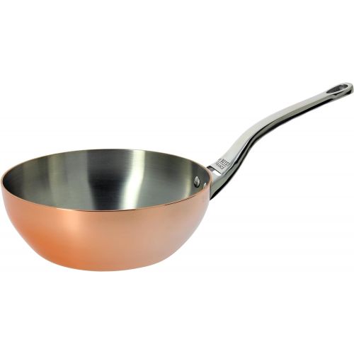  DE BUYER Konische Sauteuse, Kupfer, orange, 24 cm