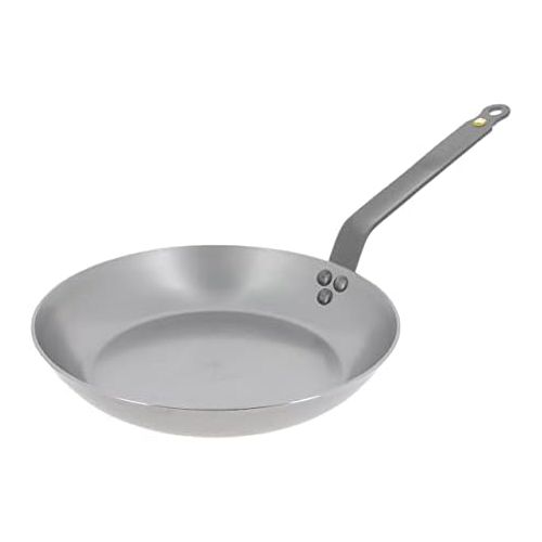  De Buyer 5610.36 Mineral B Round Carbon Steel Fry Pan 14-Inch Bratpfanne, Blech, schwarz