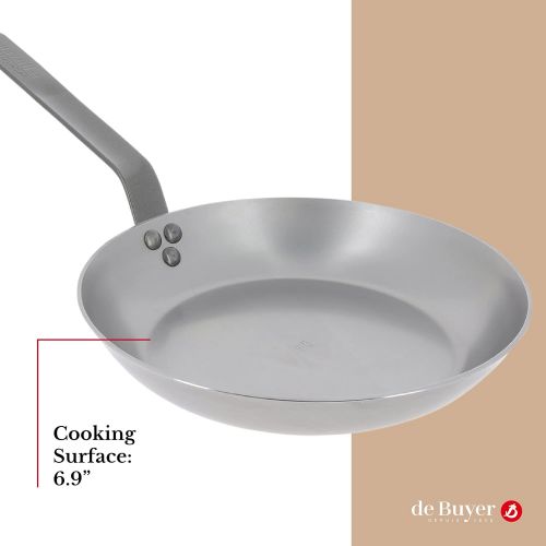  De Buyer 5610.24 Mineral B Element frying pan, iron, silver, Ø 24 cm