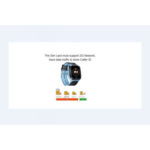  DEALCATCHER3510 GPS Tracker Kids Smart Watch for Children Girls Boys with Camera SIM Calls Anti-lost SOS Smartwatch Bracelet Compatible IPhone Android Smartphone (Blue)