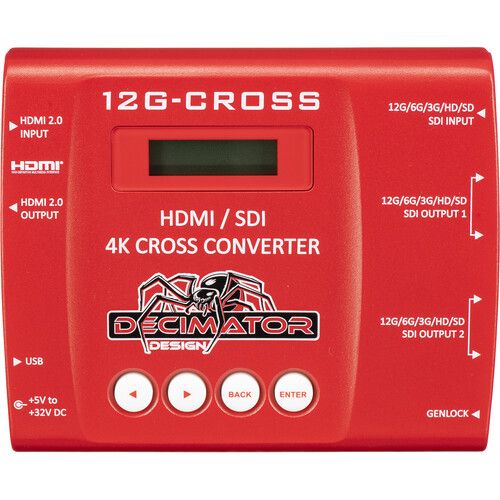  DECIMATOR 12G-CROSS 4K HDMI/SDI Cross Converter with Scaling and Frame Rate Conversion