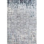 [아마존 핫딜] [아마존핫딜]DECOMALL Decomall Vienna Modern Distressed Vintage Watercolor Abstract Bohemian Persian Shabby Chic Area Rug for Living Room, Bedroom, 5x7 ft, Blue