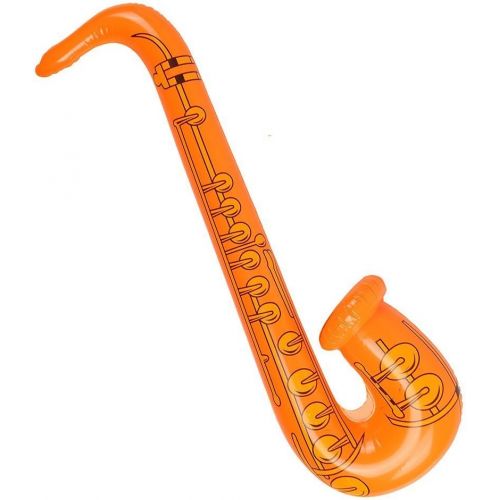  DECORA 27.5“ Inflatable Saxophones Assorted Colors 6pcs for Kids Party Favors