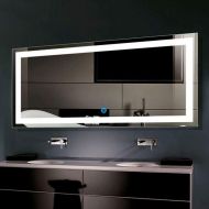 DECORAPORT 60 Inx28 in Horizontal LED Wall Mounted Lighted Vanity Bathroom Silvered Mirror with Touch Button (A-CK010-C)