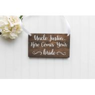 /DECORSuite Here Comes The Bride Wooden Sign| Ring Bearer Sign| Flower Girl| Rustic Wedding Decor| Wooden Wedding Decor| Spring Wedding| Summer Wedding