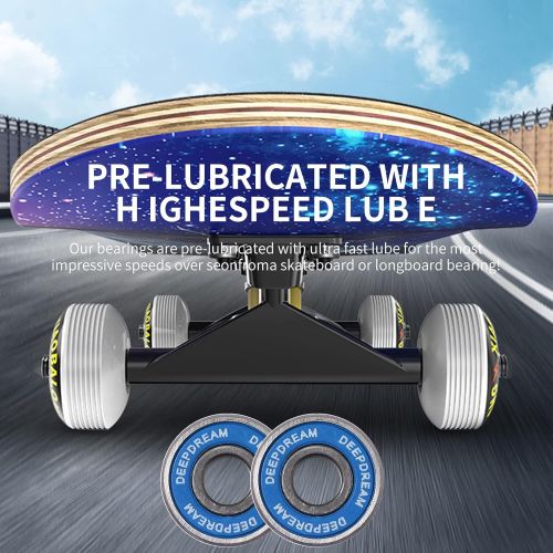  DEEPDREAM Premium Inline Skate Bearings, Roller Skate Bearings, 608, ABEC, Blue Mamba (Pack of 20)