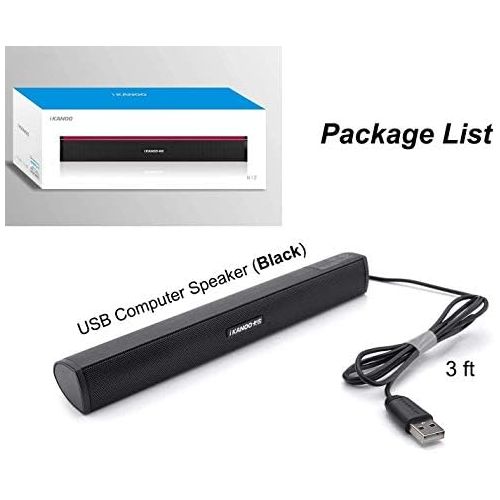  [아마존베스트]DEEPOW USB Computer Speaker, Mini Soundbar Speaker USB Power Supply, PC Speaker Stereo Sound Speaker for PC Desktop PS4 Tablets Laptop Checkout Switch - Plug and Play