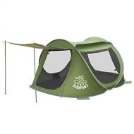 DEERFAMY Pop Up Tents 3-4 Person, Tent Pop Up Instant 4 Person for Camping, Automatic Tent, Dome Tent for Family Beach Outdoor (Green/Blue) (Army Green)