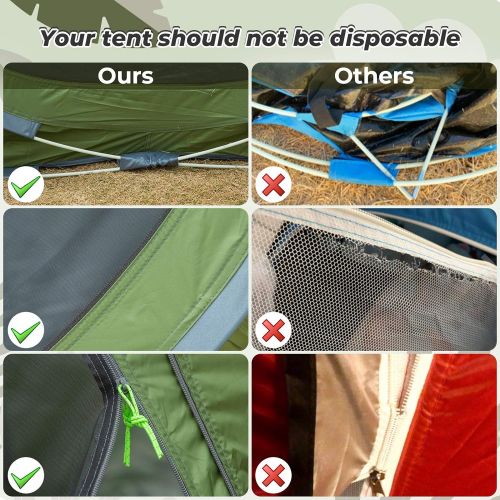  DEERFAMY Pop up Beach Tent Sun Shelter for 2 3 Person, Easy Pop Up Tent UV Protection, Instant Beach Cabana Tent Sun Shade with 4 Sandbags for Family Camping Hiking