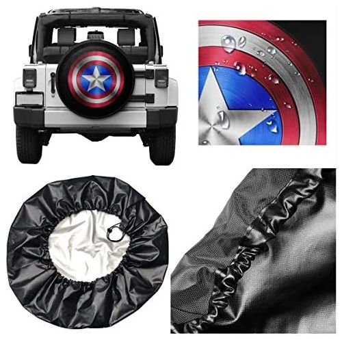  DEETU Spare Tire Cover, Universal Fit for Jeep, Trailer, RV, Car, Truck Wheel 14 15 16 17 Inches