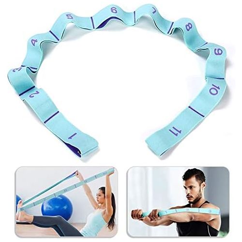  [아마존베스트]Stretching Band,DEHUB Stretch Band Gymnastikband mit 11 Schleifen,Yoga Stretch Gurt,Leicht zu Tragender und Hochelastischer Widerstandsbander,Deal fuer Yoga, Koerperliche Therapie, G