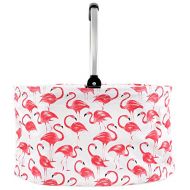 DEI 18 Flamingo Pattern Market Basket