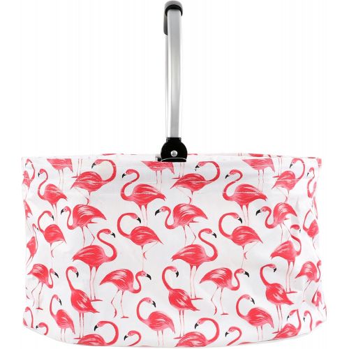  DEI 18 Flamingo Pattern Market Basket