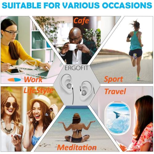  Deivvox Earphones - Wired Earbuds with Microphone Mic - in Ear Headphones Earbud Noise Cancelling Isolating in-Ear Earphone Deep Bass Ear Buds Compatible iPhone iPod Samsung Smartp