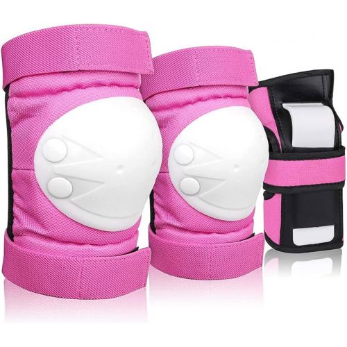  DEKINMAX Knee Pads for Kids & Adult/Youth Protective Gear Set, Knee Pads Elbow Pads with Wrist Guards 3 in 1 for Biking, Skating, and Rollerblading Scooter