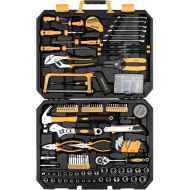 DEKOPRO 198 Piece Home Repair Tool Kit, Wrench Plastic Toolbox with General Household Hand Tool Set