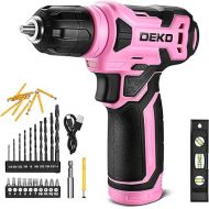 DEKO 8V Cordless Drill, Drill Set with 3/8