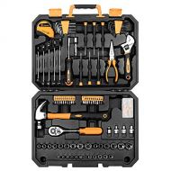 자전거 정비 공구 수리DEKOPRO 128 Piece Tool Set-General Household Hand Tool Kit, Auto Repair Tool Set, with Plastic Toolbox Storage Case