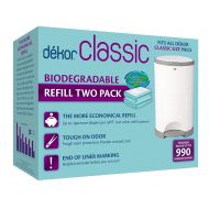 [아마존베스트]DEKOR Dekor Classic Diaper Pail Biodegradable Refills | 2 Count | Most Economical Refill System | Quick and...