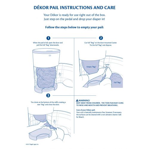  [아마존베스트]DEKOR Dekor Plus Diaper Pail Biodegradable Refills | 4 Count | Most Economical Refill System | Quick and Simple to...