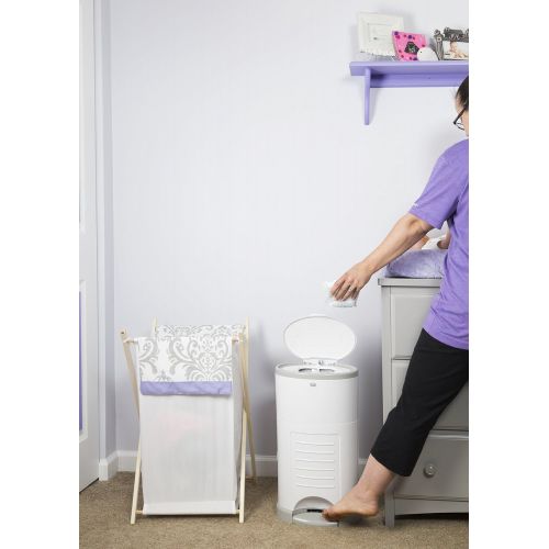  Dekor Classic Hands-Free Diaper Pail | White | Easiest to Use | Just Step  Drop  Done | Doesn’t Absorb Odors | 20 Second Bag Change | Most Economical Refill System