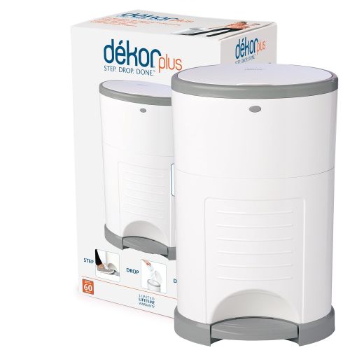  Dekor Plus Hands-Free Diaper Pail, White