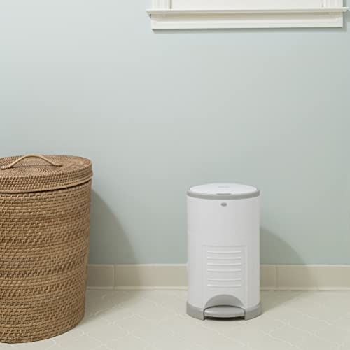  Dekor Classic Hands-Free Diaper Pail | White | Easiest to Use | Just Step  Drop  Done | Doesn’t Absorb Odors | 20 Second Bag Change | Most Economical Refill System