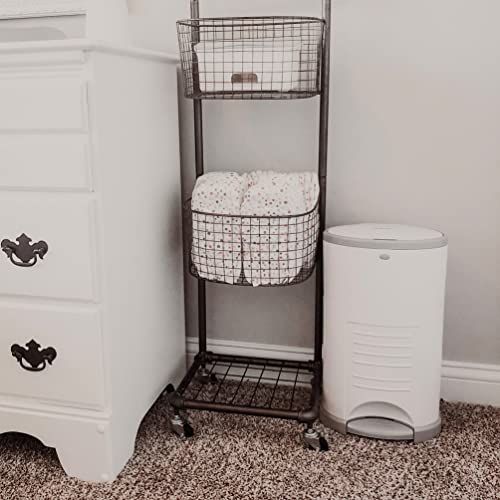  Dekor Classic Hands-Free Diaper Pail | White | Easiest to Use | Just Step  Drop  Done | Doesn’t Absorb Odors | 20 Second Bag Change | Most Economical Refill System