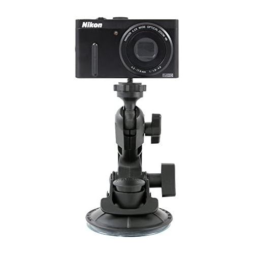  [아마존베스트]Delkin Devices Fat Gecko Double Knuckle Single Suction Cup Camera Mount