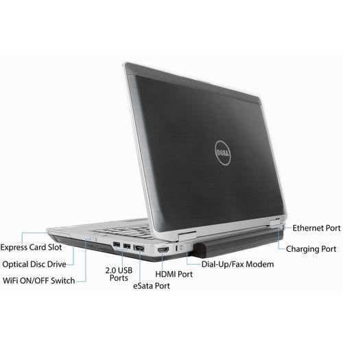 델 Certified Refurbished Dell Black 14 Latitude E6430 WA5-1031 Laptop PC with Intel Core i5-3320M Processor, 4GB Memory, 320GB Hard Drive and Windows 10 Pro