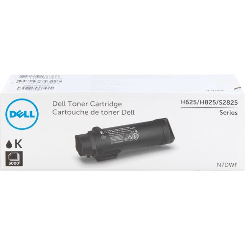 델 Dell High Yield Black Toner Cartridge (OEM# 593-BBOW) (3,000 Yield) N7DWF