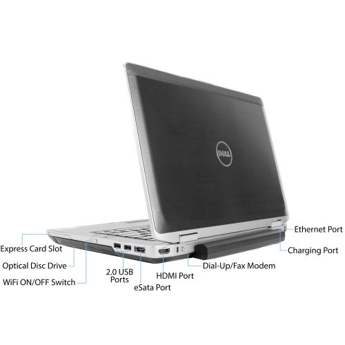 델 Refurbished Dell 14 Latitude E6430 WA5-0845 Laptop PC with Intel Core i7-3520M Processor, 8GB Memory, 128GB Solid State Drive and Windows 10 Pro