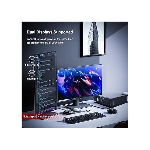 델 Dell OptiPlex 3060 Desktop Computers Windows 11 Pro Hexa Core i7-8700 Up to 4.60GHz32GB DDR4 1TB M.2 NVMe SSD1TB HDDAX210 Built-in WiFi 6E Small Form Factor PC(Renewed) Black (OptiPlex 3060 SFF)