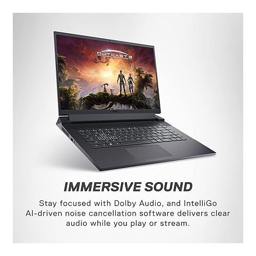 델 Dell G16 7630 Gaming Laptop - 16-inch (2560 x 1600) QHD+ 165Hz 3ms Display, Intel Core i9-13900HX, 16GB DDR5 RAM, 1TB SSD, NVIDIA GeForce RTX 4070 8GB GDDR6, Windows 11 Home - Metallic Nightshade