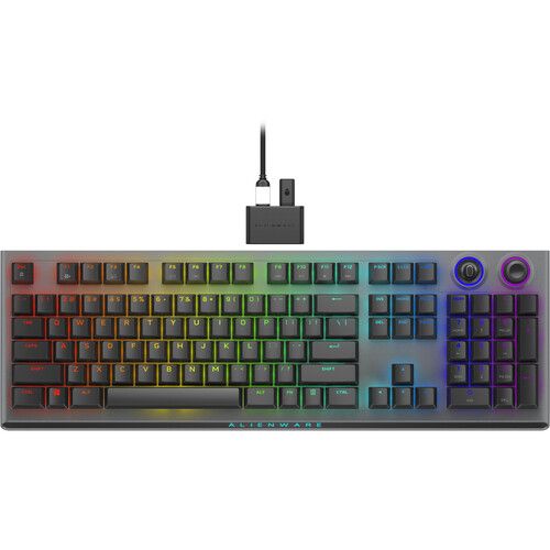 델 Dell Alienware AW920K Tri-Mode Wireless Backlit Mechanical Gaming Keyboard (Dark Side of the Moon)